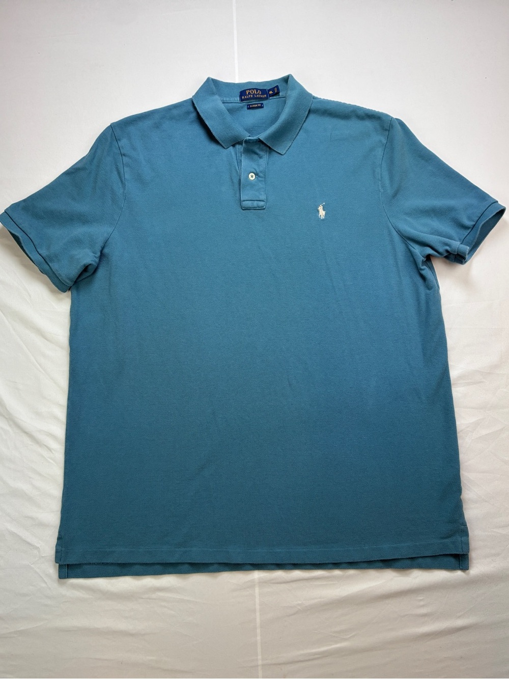 Ralph Lauren Men's Dark Teal Cotton Polo Shirt